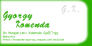 gyorgy komenda business card